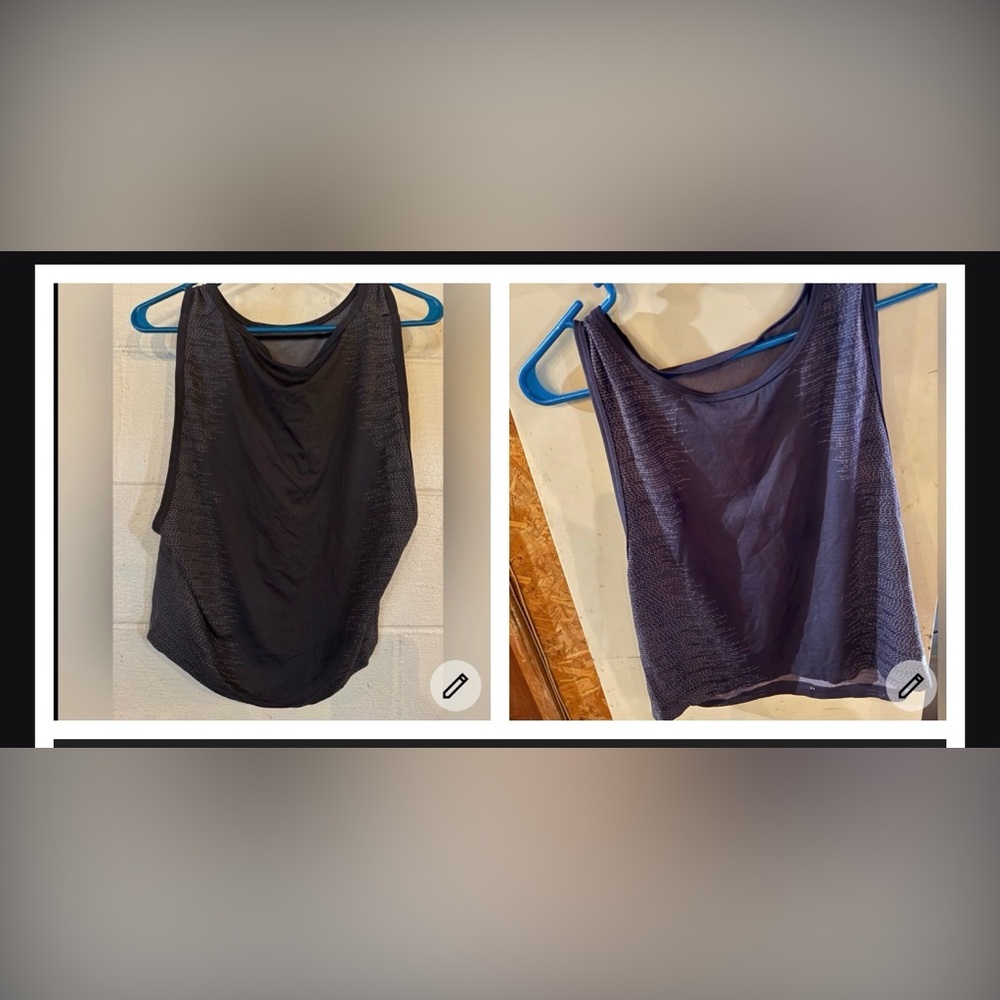 Two women’s underarmour cropped tanks
